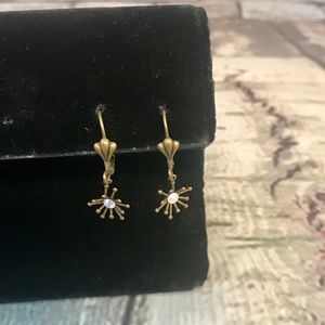 3/$20 Beautiful Bronze Tone Vtg Aurora Borealis Earrings